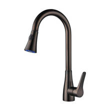 Antique Full Copper Solid Brass Kitchen Sink Side Handle Hot and Cold Water Pull Out Kitchen Tap 2024 - buy cheap