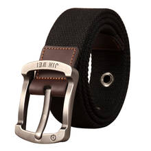 Cinturón Unisex de lona con hebilla de Pin para hombre, cinturón informal de moda, para pantalones de vaquero, el más vendido 2024 - compra barato