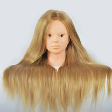 Cabeça de treinamento pode fazer-se profissional 68cm loira cabeleireiro bonecas cabeça feminino manequim cabeleireiro estilo manequim cabeça 2024 - compre barato