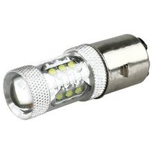 Bombilla de faro BA20D H6 para motocicleta, 16 LED, blanca, 80W, para ciclomotor y ATV 2024 - compra barato