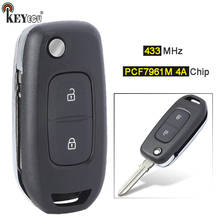 KEYECU  FSK 433MHz PCF7961M 4A Chip 2 Button Replacement Remote Key Fob Remote Key for Renault Dacia Logan 2 Logan II 2018-2020 2024 - buy cheap