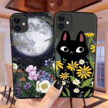 Capa de celular leopardo com flores, capa de silicone macia para iphone 11 12 pro xs max x xr 6s 7 8 plus drive se 2020 12 2024 - compre barato