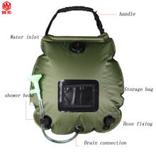 1PCS 20L Foldable Water Storage Bag Portable Shower Water Bag Outdoor Solar Shower Bag Mountaineering Bath Bag 2024 - buy cheap