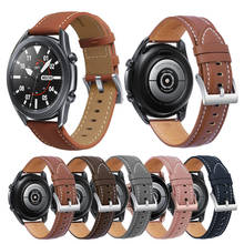 20 мм 22 мм ремешок для Samsung Galaxy Watch 3 41/45 мм/42/46 мм/Gear S3/Active кожаный ремешок для часов классический браслет для Huawei Watch GT 2024 - купить недорого