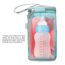 Aquecedor de garrafas com termostato usb, portátil, para bebês, copo de viagem, bolsa para aquecimento de garrafas 2024 - compre barato
