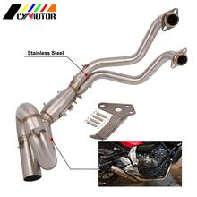 Motorcycle Full Modified Exhaust System Pipe Middle Pipe Slip On For YAMAHA MT07 MT-07 2014-2018 FZ07 FZ-07 15-18 2024 - buy cheap