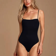 Black Sling Sexy Sleeveless Cute Leotard bodysuit dropshipping bandage 2024 - buy cheap