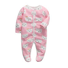 Newborn Baby Boys Babies Girls Clothes Footed Jumpsuits Infant Long Sleeve 3 6 9 12 Months Clothing 2024 - купить недорого