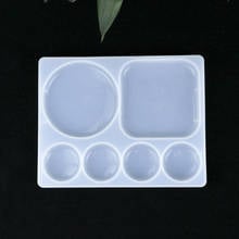 Color Palette Flat Sqaure Round Silicone Epoxy Resin Mold for diy Jewelry Making Mould Tools 2024 - buy cheap