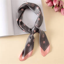 Luxury Spring And Autumn Women Fashion Square Silk Scarves Tourism Flower Print Headcloth Lady seaside sunscreen quality shawl 2024 - buy cheap
