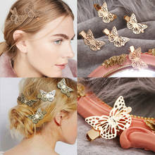 Gold Butterfly Hairpin Hair Clips Women Butterfly Styling Tool Hairgrip 2019 New Fashion Hair Accessories 2024 - buy cheap