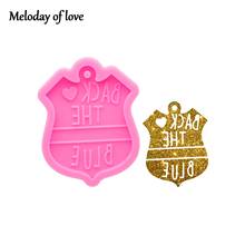 Shiny Glossy Police Sign Badge DIY Epoxy Resin Mold Silicone Mould for Keychain DY0083 2024 - buy cheap