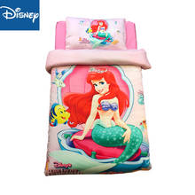 Disney Princess ariel, Комплект постельного белья из 3 предметов для маленьких мальчиков и девочек, хлопковая кровать для кроватки, Детская наволочка, наволочка, матрас, без наполнителя 2024 - купить недорого