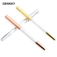 3PCS Genkky Diamond Crystal Pen  Ballpoint Pen Ring Wedding Office 0.7mm Student Stationery for gift 2024 - compre barato