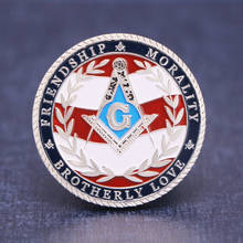 Посеребренные памятные монеты Freemason, 1 унция 2024 - купить недорого