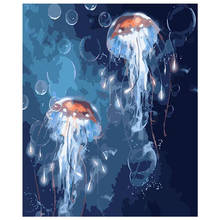 tapb Jellyfish In The Sea DIY Painting By Numbers Adults Drawing On Canvas Hand Painted Pictures By Numbers Home Wall Art Decor 2024 - buy cheap