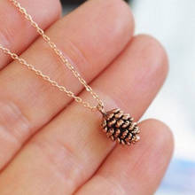 Lady Female Girl Women Girlfriend Couples Lover Metal Silver Color Cute Pine Plant Pendant Charm Necklace 2024 - buy cheap