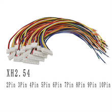 100 шт. XH-2.54 шаг 2,54 мм разъем 26AWG XH2.54 2P 3P 4 P 5P 6P 7P 8P 9P 10 Pin JST разъем провода с кабелем 30 см 2024 - купить недорого