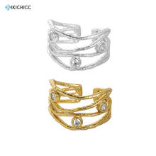 KIKICHICC 100% 925 Sterling Silver Gold Truck Irregular geometric Resizable Rings Adjustable Rings Women Fashion Jewelry Gift 2024 - buy cheap