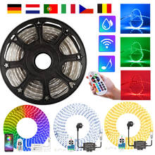 LED Light Strip Cold White RGB 5050 SMD Bright Strips Rope 10M 20M 30M 60Leds/m 6000K 220V Tape Diode Ribbon Lights Waterproof 2024 - buy cheap