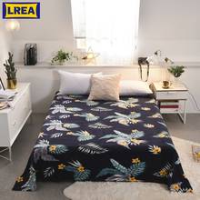 LREA Fashion leaves coral fleece blanket плед for bedding or sofa travel be usd throw Autumn and the summer 2024 - buy cheap