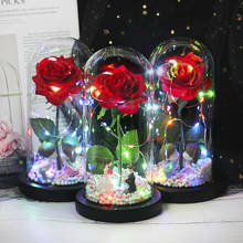 Galáxia rosa eterna flores em vidro, domo com luz de led, de alta qualidade, presentes para decoração do dia dos namorados, mãe, casamento, imperdível 2024 - compre barato