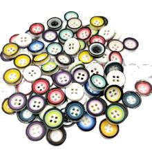 HL 12MM 100PCS 4 Holes Flatback Resin Buttons Shirt  Apparel Sewing Accessories DIY Scrapbooking Crafts 2024 - buy cheap