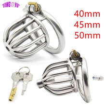 Small Size Stainless Steel Male Chastity Device Cock Cage Penis Ring Bondage Belt Fetish Adult Game Sex Toys for Men Gay Sexshop 2024 - buy cheap