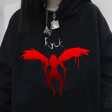 Death Note Anime Print Hoodie y2k Oversized hoodie gothic clothes Harajuku vintage wide women pine sweatshirt 2021 coat hoodie 2024 - buy cheap