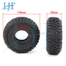 LJF 4pcs 118mm 1.9 inch Rubber Rocks Tyres Wheel Tires for 1:10 RC Rock Crawler car for Axial SCX10 90047 D90 D110 TF2 TRX-4 L62 2024 - buy cheap