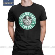 Мужская футболка Cthulhu Craft Coffee, уличная футболка из чистого хлопка с коротким рукавом и вырезом лодочкой, 4X, 5X 2024 - купить недорого