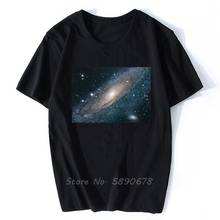 Andrómeda-Camiseta de algodón con cuello redondo para hombre, camisa divertida con imagen espacial astronómica y Telescopio Hubble de galaxia 2024 - compra barato