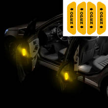 4 шт. двери автомобиля Безопасность Предупреждение Mark открытый светоотражающие наклейки для Suzuki SX4 SWIFT Alto Liane Grand Vitara Jimny S-Cross 2024 - купить недорого