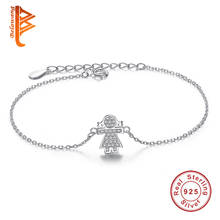 BELAWANG Wholesale 5PCS 100% 925 Sterling Silver Little Girl Clear CZ Charm Bracelet for Women Anniversary Gift 2024 - buy cheap