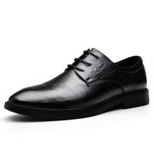 Zapatos de vestir de cuero genuino, zapatos formales para hombre, zapatos de oficina negros, zapatos oxford para hombre, zapatos de hombre 2024 - compra barato