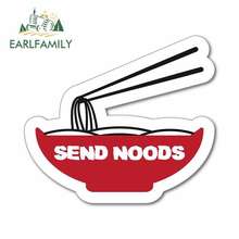 EARLFAMILY 13cm x 13cm For Send Noods Nudes Parody Funny Car Stickers Fashion DIY Hip Hop Vinyl Car Wrap Bumper Decoration 2024 - buy cheap