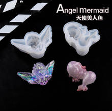 DIY Mermaid Angel Silicone UV Resin Jewelry Tools Dried Flower Molds Handmade Pendant Jewelry Tool 2024 - buy cheap