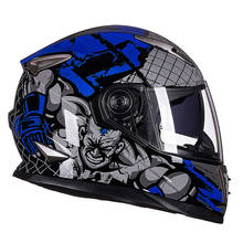 Capacete de motocicleta de face completa, capacete masculino de motocross com lente dupla 2024 - compre barato