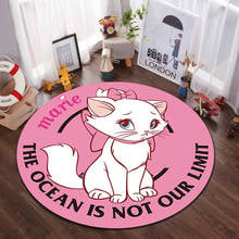 Disney Marie Round Non-slip Mat for Children Bedroom Floor Bedside Decoration Blanket Living Room Bathroom Computer Chair Carpet 2024 - buy cheap