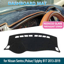 Alfombrilla antideslizante para salpicadero de Nissan Sentra B17, accesorios para salpicadero, Pulsar Sylphy, 2013 ~ 2019 2024 - compra barato