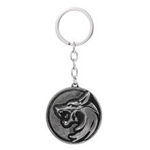 Wizard 3 Wild Hunt Key Chain Game Jewelry Metal Wolf Head Keyring Zinc Alloy Personality Vintage Punk Style Gift for Boyfriend 2024 - buy cheap