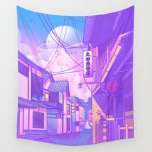 City Pop Kyoto Tapestry Dorm Room Decor Wall Hanging Aesthetic Room Large Tapestry Psychedelic Wall Decoration 2024 - buy cheap