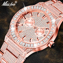 MISSFOX Rose Gold Square Diamond Brand Luxury Men Watches Stainless Steel Watch Men Waterproof Business Men's Watches Relogio 2024 - buy cheap