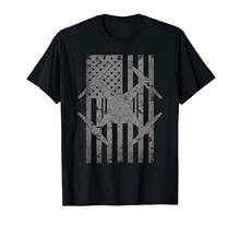 Drone Flag Patriotic Quad Copter Uas Uav Drone Pilot T-Shirt Homme  New Print Men's Fashion Short Sleeve Hot Band T Shirts 2024 - buy cheap