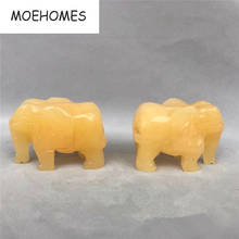 Natural jade elephant wealth ornaments a pair of jade carving crafts creative office ornaments and living room ornaments 2024 - buy cheap