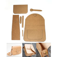 New Kraft paper template DIY leather sewing pattern template for handbag 7pcs/set finished size28x20x10cm 2024 - buy cheap