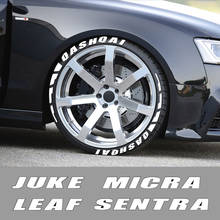 3D Car Tyre Letters Sticker For Nissan Qashqai Juke Leaf Micra Sentra Patrol Maxima Murano Tiida Pulsar Altima Rogue Accessories 2024 - buy cheap