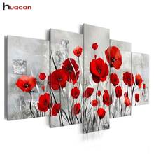 Huacan 5pcs/set Multi-picture Diamond Embroidery Flower DIY Diamond Painting Cross Stitch Full Square Diamond Mosaic Home Decor 2024 - buy cheap