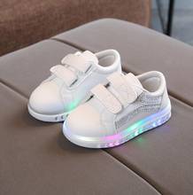 Child Sport Shoes Spring Luminous Fashion Breathable Kids Boys Net Shoes Girls Anti-Slippery Sneakers With Light Running Shoes 2024 - buy cheap