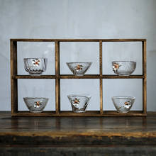 Молотковая стеклянная чайная чашка в японском стиле, оловянный цветок, высокотемпературная стеклянная чайная чашка, Высококачественная декоративная чашка, креативные подарочные чашки 2024 - купить недорого